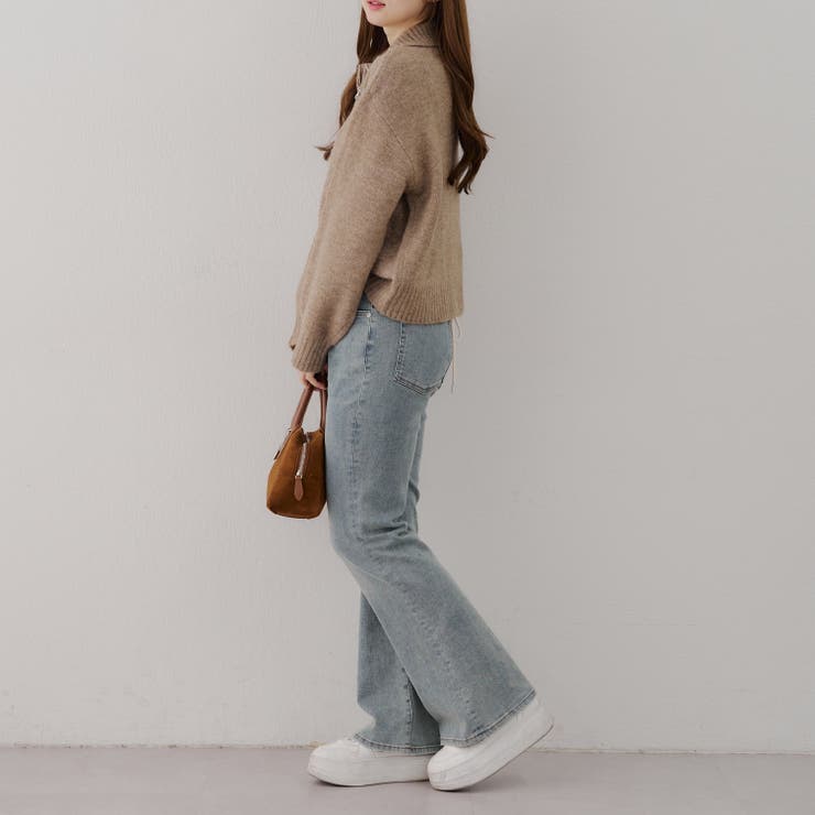 【5色展開】ヤクタッチハーフジップニット | RMAF　NICE CLAUP / OLIVE des OLIVE | 詳細画像38 