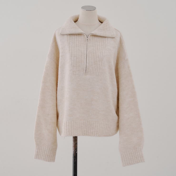 【5色展開】ヤクタッチハーフジップニット | RMAF　NICE CLAUP / OLIVE des OLIVE | 詳細画像39 