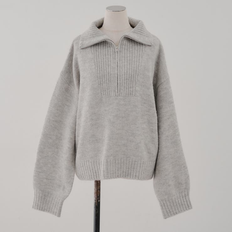 【5色展開】ヤクタッチハーフジップニット | RMAF　NICE CLAUP / OLIVE des OLIVE | 詳細画像41 