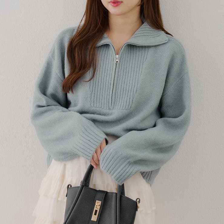 5色展開】ヤクタッチハーフジップニット[品番：OLOW0016224]｜RMAF