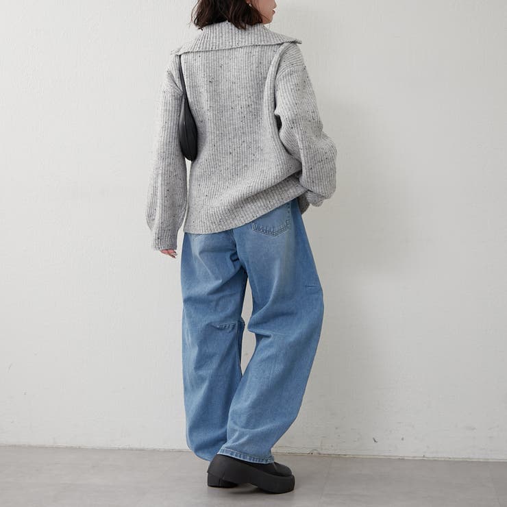 ネップ入りハーフジップニット | RMAF　NICE CLAUP / OLIVE des OLIVE | 詳細画像9 