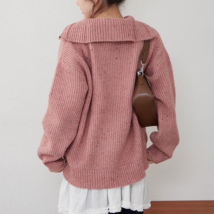 ネップ入りハーフジップニット | RMAF　NICE CLAUP / OLIVE des OLIVE | 詳細画像22 