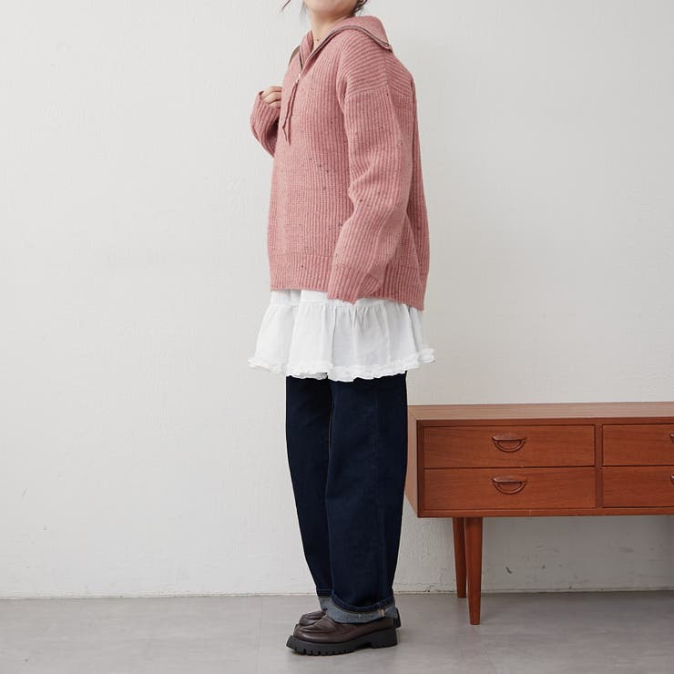 ネップ入りハーフジップニット | RMAF　NICE CLAUP / OLIVE des OLIVE | 詳細画像25 