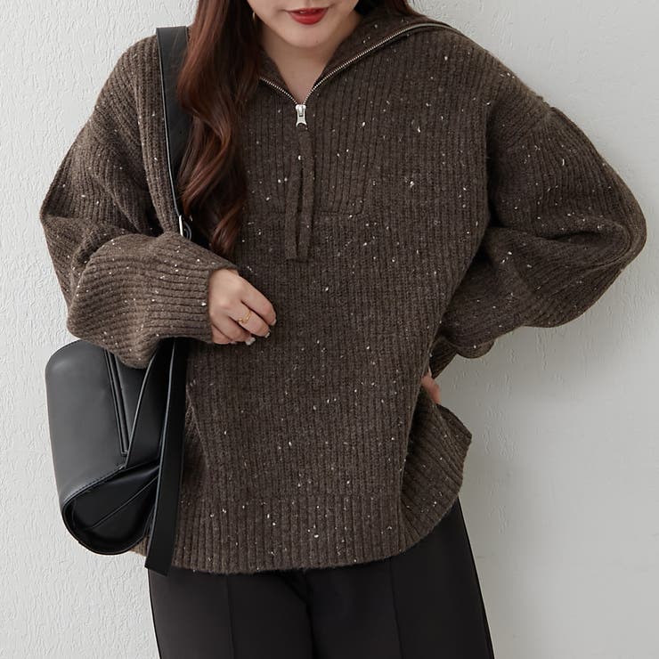 ネップ入りハーフジップニット | RMAF　NICE CLAUP / OLIVE des OLIVE | 詳細画像28 