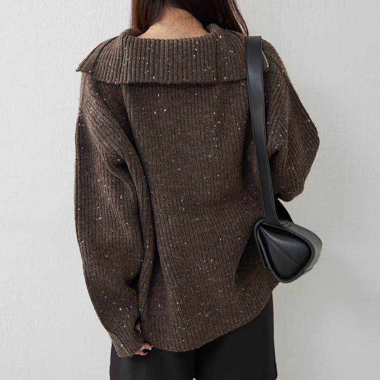 ネップ入りハーフジップニット | RMAF　NICE CLAUP / OLIVE des OLIVE | 詳細画像29 