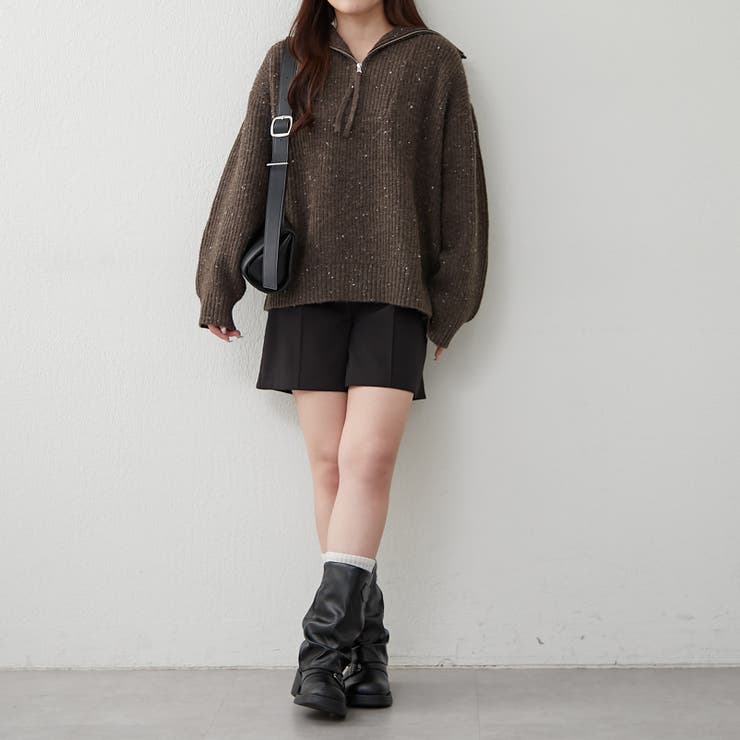 ネップ入りハーフジップニット | RMAF　NICE CLAUP / OLIVE des OLIVE | 詳細画像31 