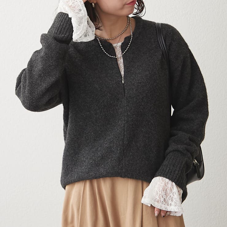 ハーフジップゆるニットプルオーバー[品番：OLOW0016717]｜RMAF NICE