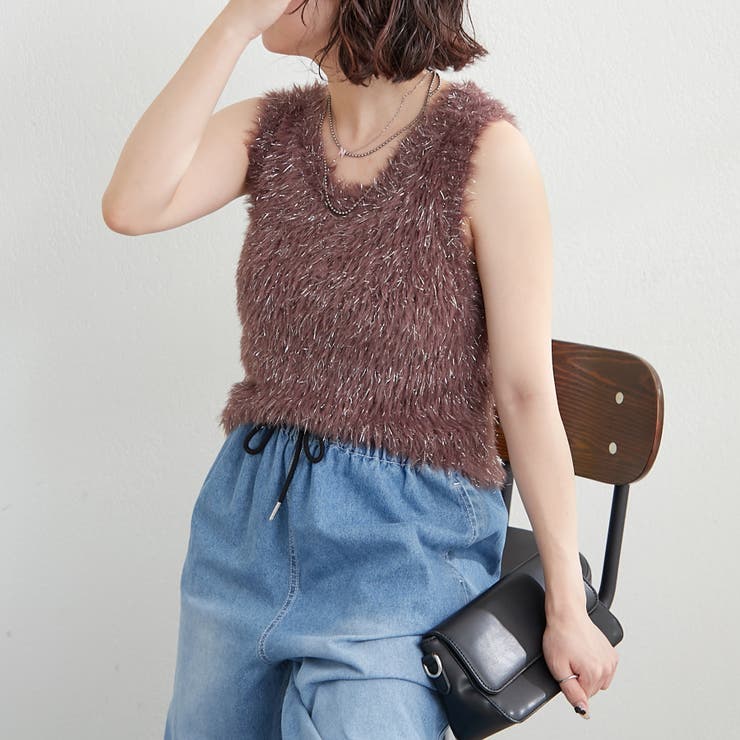 ラメフェザーノースリプルオーバー[品番：OLOW0016344]｜RMAF NICE