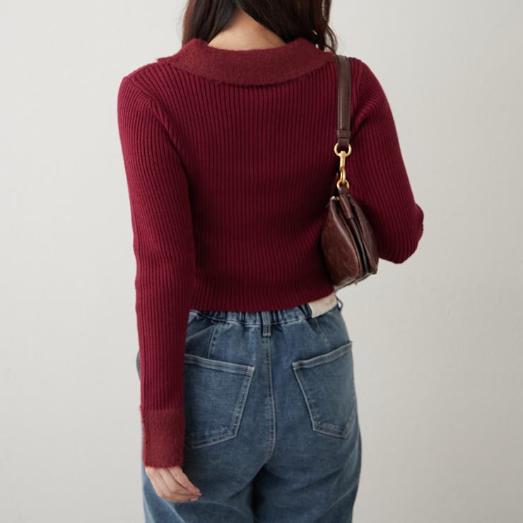 フェザー切替リブカーディガン[品番：OLOW0016796]｜RMAF NICE CLAUP