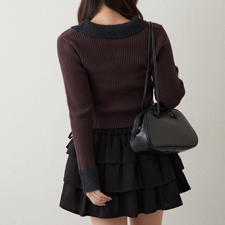 フェザー切替リブカーディガン[品番：OLOW0016796]｜RMAF NICE