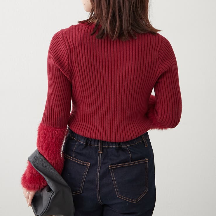 【Web限定】フェザー切替ニット | RMAF　NICE CLAUP / OLIVE des OLIVE | 詳細画像19 