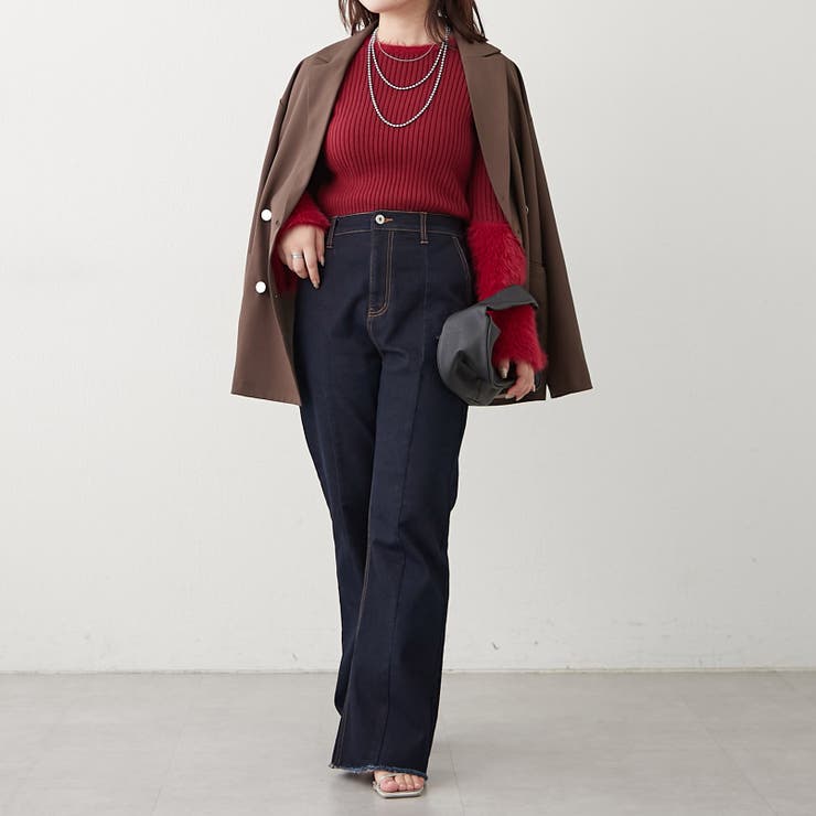 【Web限定】フェザー切替ニット | RMAF　NICE CLAUP / OLIVE des OLIVE | 詳細画像22 