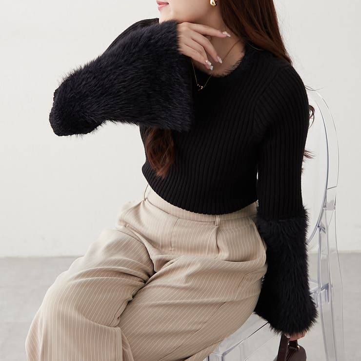 【Web限定】フェザー切替ニット | RMAF　NICE CLAUP / OLIVE des OLIVE | 詳細画像27 