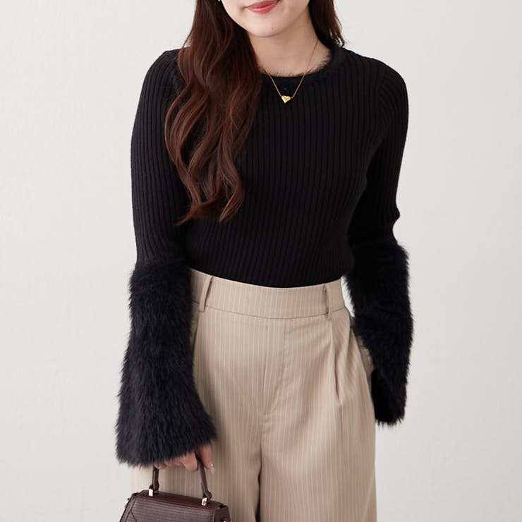 【Web限定】フェザー切替ニット | RMAF　NICE CLAUP / OLIVE des OLIVE | 詳細画像29 