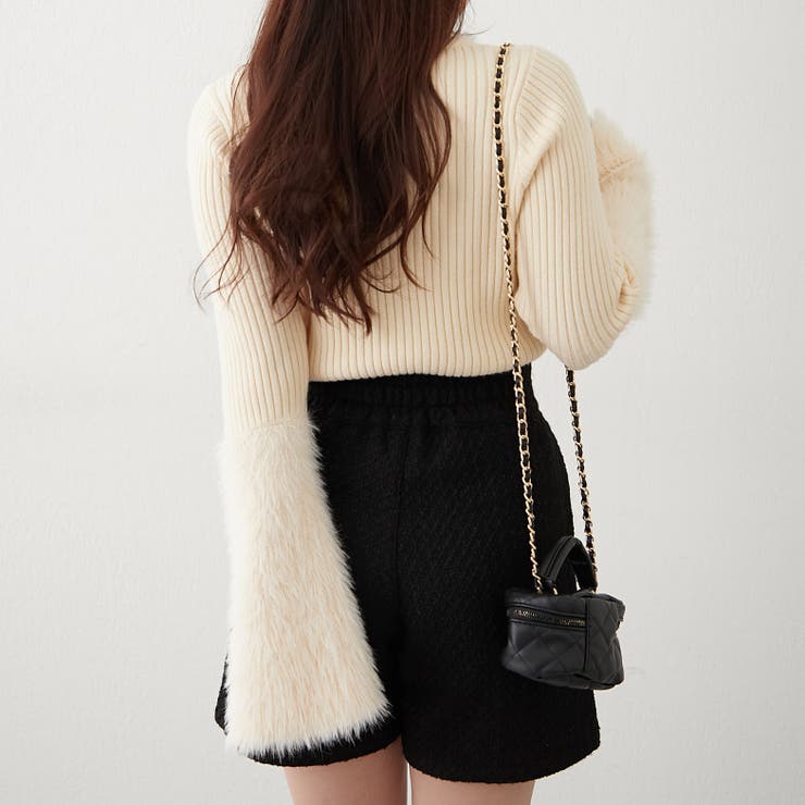 【Web限定】フェザー切替ニット | RMAF　NICE CLAUP / OLIVE des OLIVE | 詳細画像5 