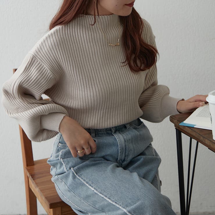 PBTボトルネックプルオーバー | NICE CLAUP / OLIVE des OLIVE　OUTLET | 詳細画像3 