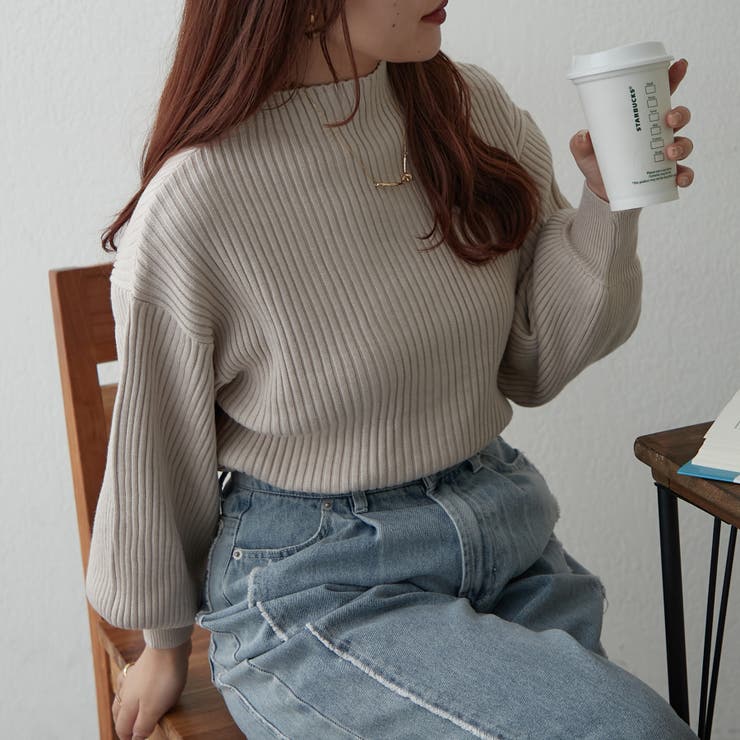 PBTボトルネックプルオーバー | NICE CLAUP / OLIVE des OLIVE　OUTLET | 詳細画像4 