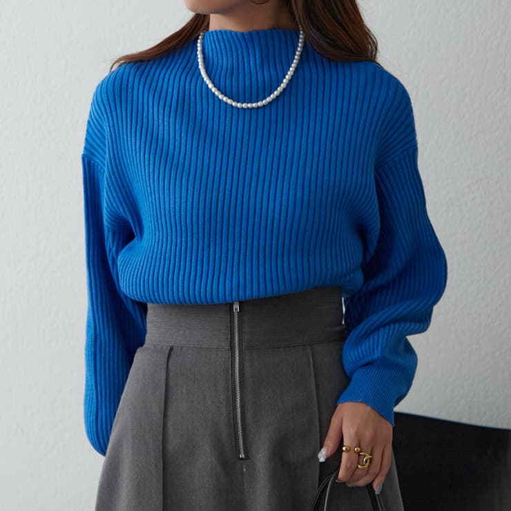 【Web限定】PBTボトルネックプルオーバー | NICE CLAUP / OLIVE des OLIVE　OUTLET | 詳細画像2 