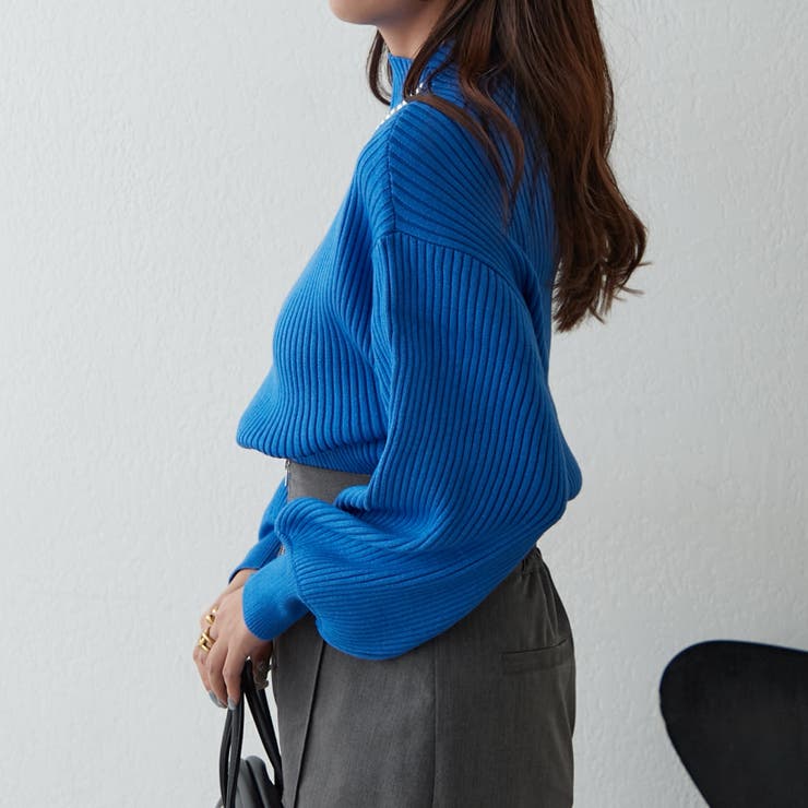 【Web限定】PBTボトルネックプルオーバー | NICE CLAUP / OLIVE des OLIVE　OUTLET | 詳細画像3 
