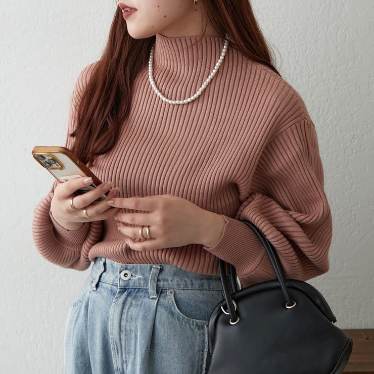 オレンジ | 【Web限定】PBTボトルネックプルオーバー | NICE CLAUP / OLIVE des OLIVE　OUTLET