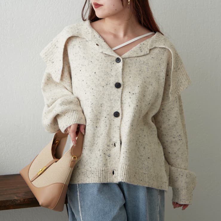 襟付きニットカーディガン | NICE CLAUP / OLIVE des OLIVE　OUTLET | 詳細画像9 
