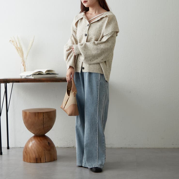 襟付きニットカーディガン | NICE CLAUP / OLIVE des OLIVE　OUTLET | 詳細画像11 