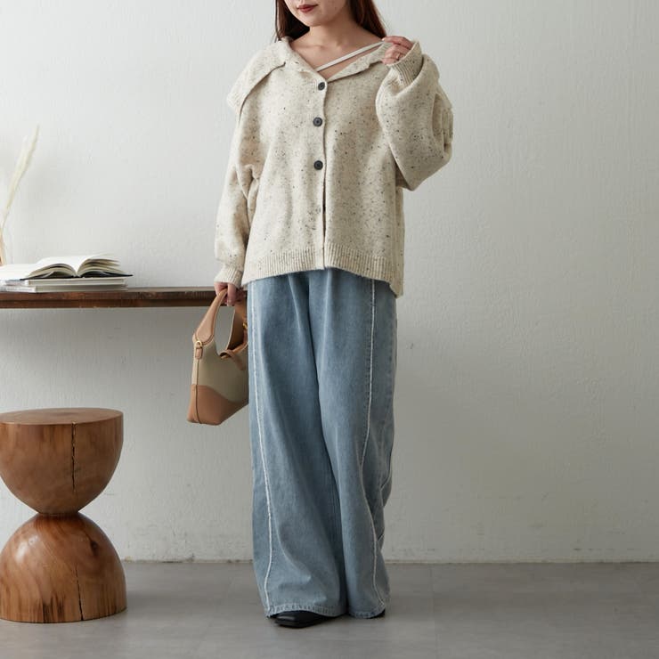 襟付きニットカーディガン | NICE CLAUP / OLIVE des OLIVE　OUTLET | 詳細画像14 