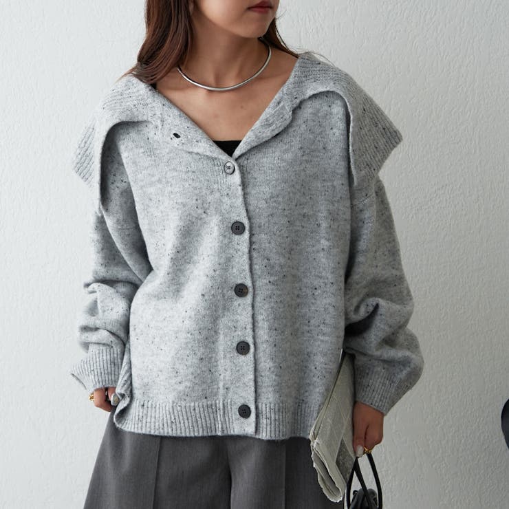 襟付きニットカーディガン | NICE CLAUP / OLIVE des OLIVE　OUTLET | 詳細画像17 