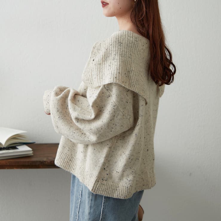 襟付きニットカーディガン | NICE CLAUP / OLIVE des OLIVE　OUTLET | 詳細画像6 