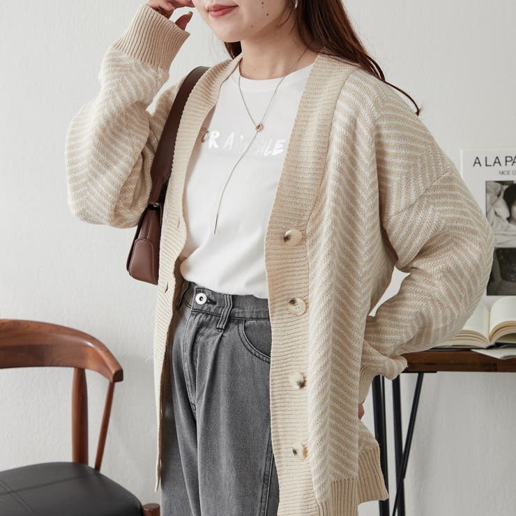 ジャガードニットカーディガン | NICE CLAUP / OLIVE des OLIVE　OUTLET | 詳細画像10 