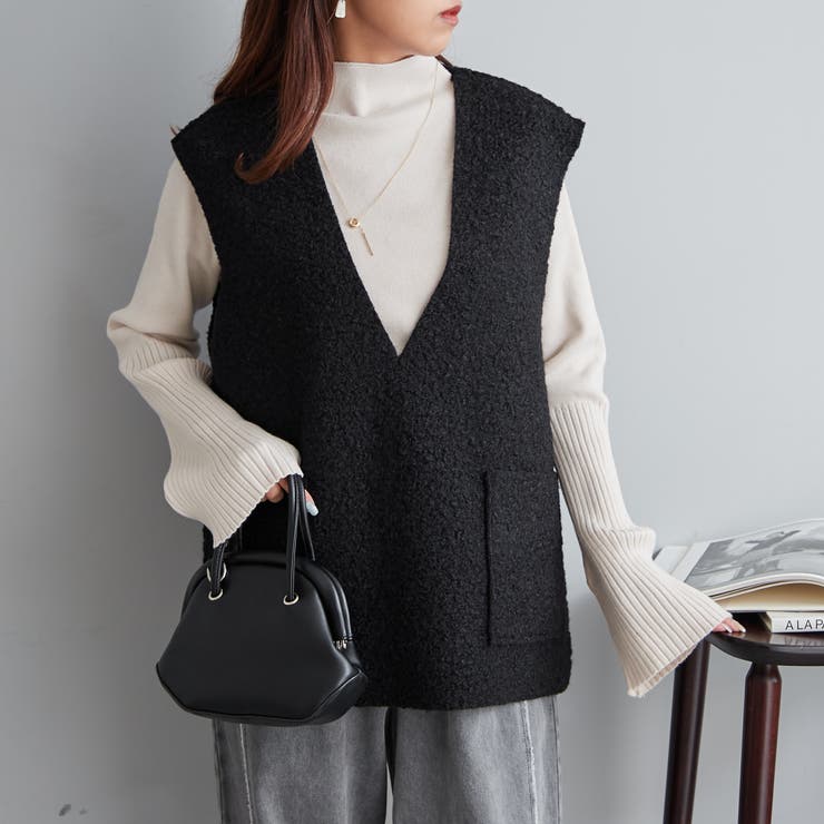 【Web限定】袖フレアハイネックニット | NICE CLAUP / OLIVE des OLIVE　OUTLET | 詳細画像10 