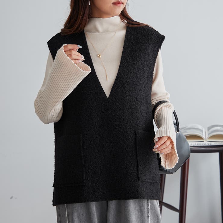 【Web限定】袖フレアハイネックニット | NICE CLAUP / OLIVE des OLIVE　OUTLET | 詳細画像13 