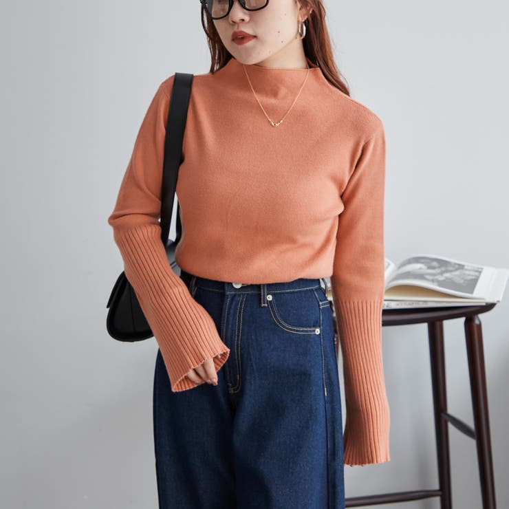 【Web限定】袖フレアハイネックニット | NICE CLAUP / OLIVE des OLIVE　OUTLET | 詳細画像15 