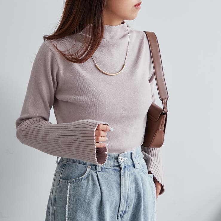 【Web限定】袖フレアハイネックニット | NICE CLAUP / OLIVE des OLIVE　OUTLET | 詳細画像22 