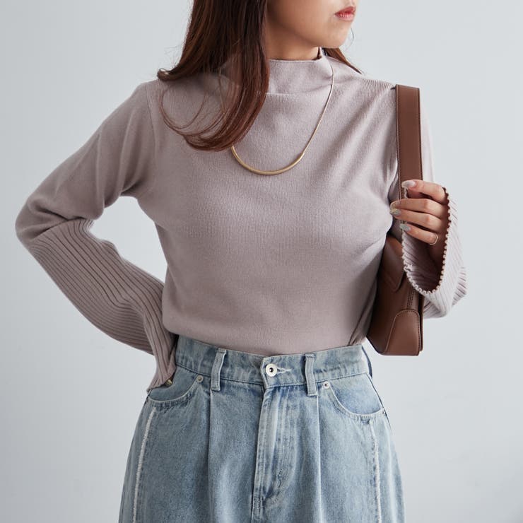 【Web限定】袖フレアハイネックニット | NICE CLAUP / OLIVE des OLIVE　OUTLET | 詳細画像23 