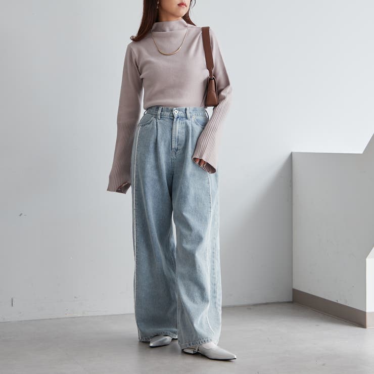 【Web限定】袖フレアハイネックニット | NICE CLAUP / OLIVE des OLIVE　OUTLET | 詳細画像25 