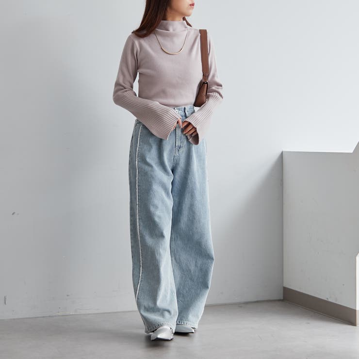 【Web限定】袖フレアハイネックニット | NICE CLAUP / OLIVE des OLIVE　OUTLET | 詳細画像27 