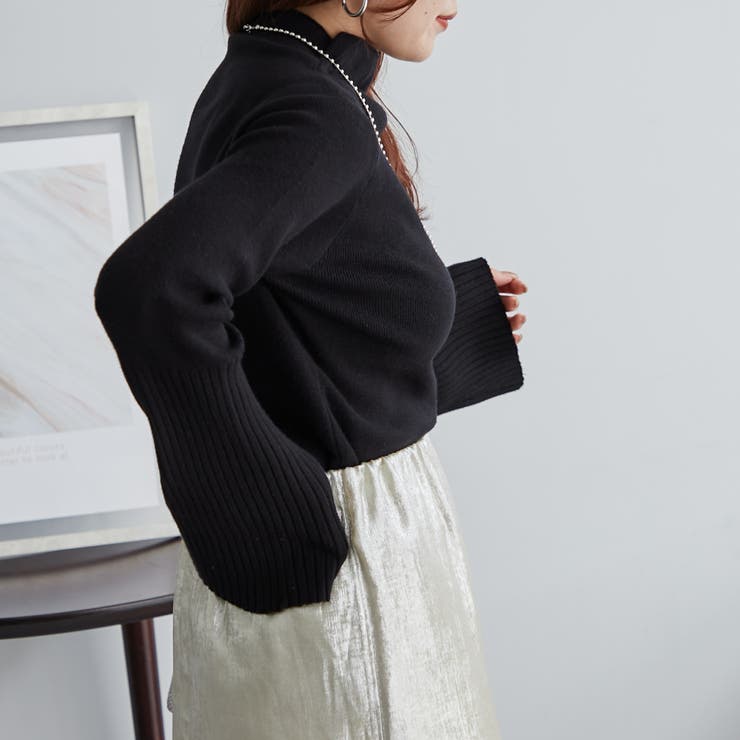 【Web限定】袖フレアハイネックニット | NICE CLAUP / OLIVE des OLIVE　OUTLET | 詳細画像39 