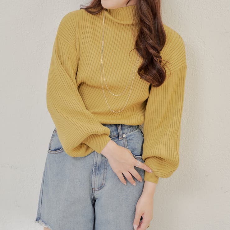PBTパフスリーブニット | NICE CLAUP / OLIVE des OLIVE　OUTLET | 詳細画像2 