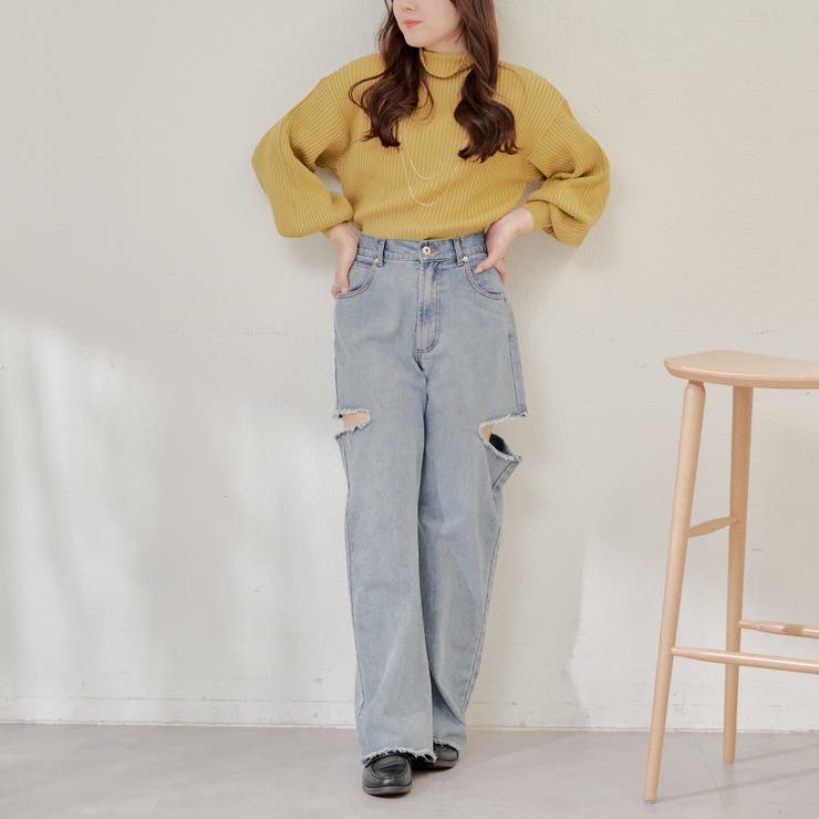 PBTパフスリーブニット | NICE CLAUP / OLIVE des OLIVE　OUTLET | 詳細画像5 