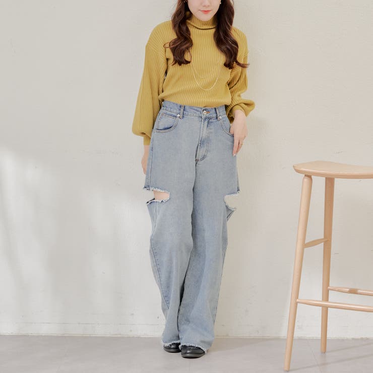 PBTパフスリーブニット | NICE CLAUP / OLIVE des OLIVE　OUTLET | 詳細画像6 