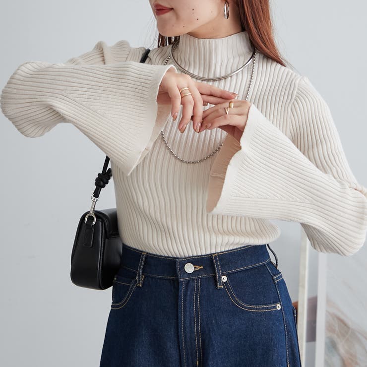 【Web限定】袖フレアニット | NICE CLAUP / OLIVE des OLIVE　OUTLET | 詳細画像10 
