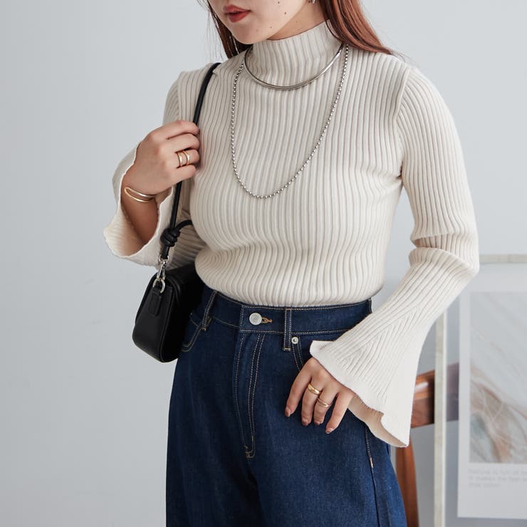 【Web限定】袖フレアニット | NICE CLAUP / OLIVE des OLIVE　OUTLET | 詳細画像11 