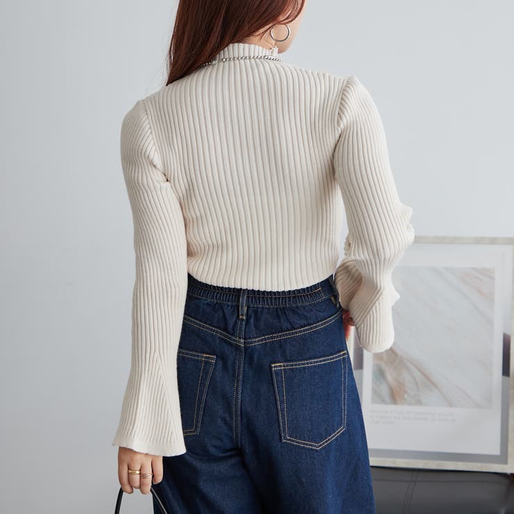 【Web限定】袖フレアニット | NICE CLAUP / OLIVE des OLIVE　OUTLET | 詳細画像12 