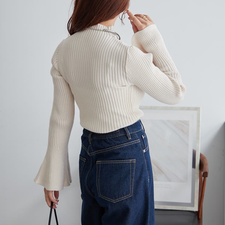 【Web限定】袖フレアニット | NICE CLAUP / OLIVE des OLIVE　OUTLET | 詳細画像13 
