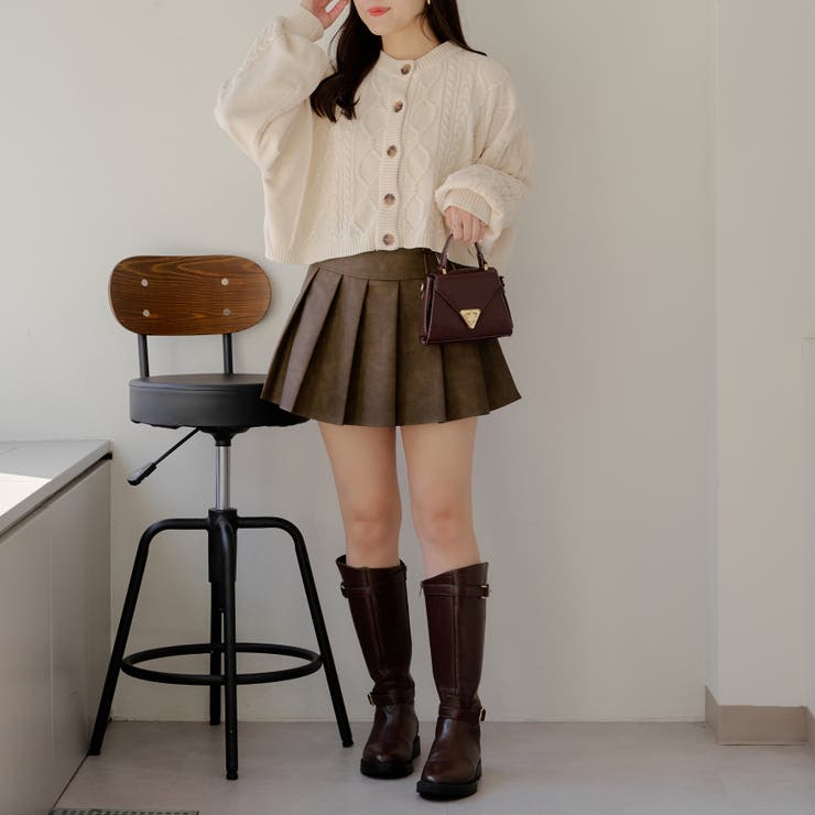 【Web限定】前後2wayモールケーブルニット | NICE CLAUP / OLIVE des OLIVE　OUTLET | 詳細画像6 