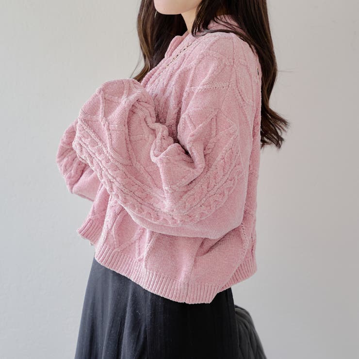 【Web限定】前後2wayモールケーブルニット | NICE CLAUP / OLIVE des OLIVE　OUTLET | 詳細画像14 