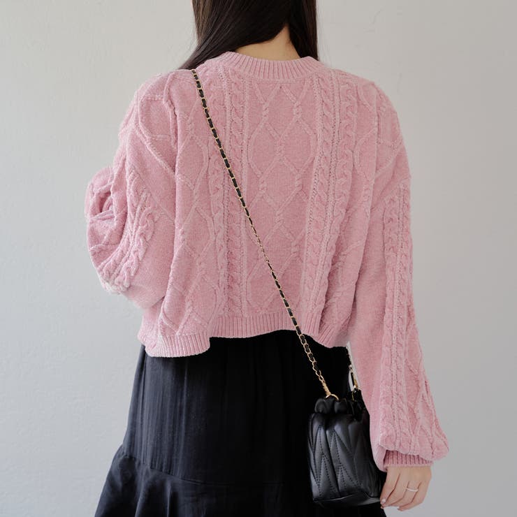 【Web限定】前後2wayモールケーブルニット | NICE CLAUP / OLIVE des OLIVE　OUTLET | 詳細画像15 