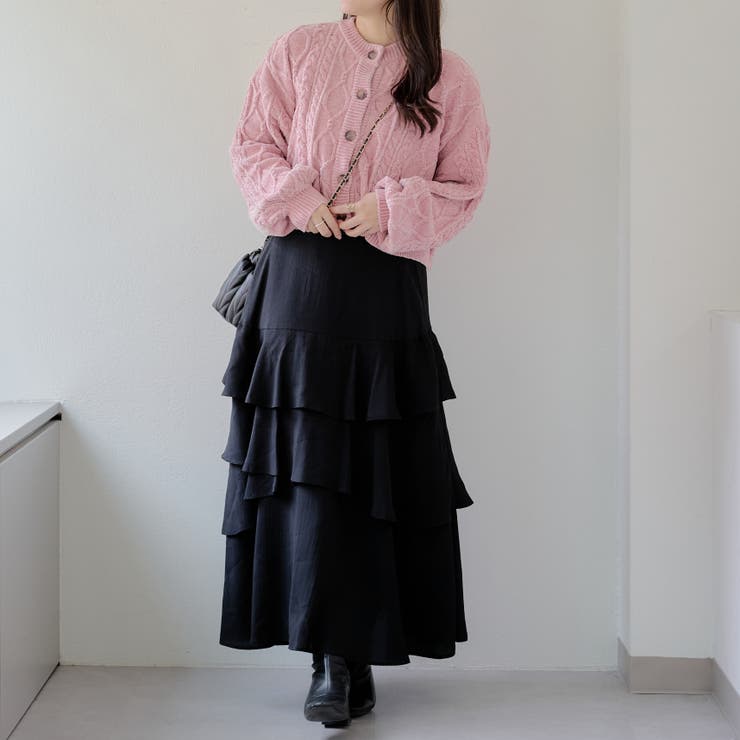 【Web限定】前後2wayモールケーブルニット | NICE CLAUP / OLIVE des OLIVE　OUTLET | 詳細画像17 