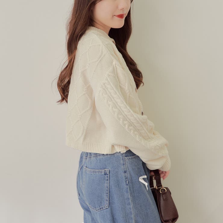 【Web限定】前後2wayモールケーブルニット | NICE CLAUP / OLIVE des OLIVE　OUTLET | 詳細画像22 